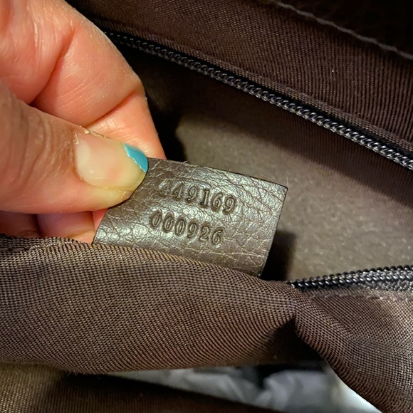 Gucci Large Handbag with strap Dark brown beige canvas tote New - Picture 6 of 11